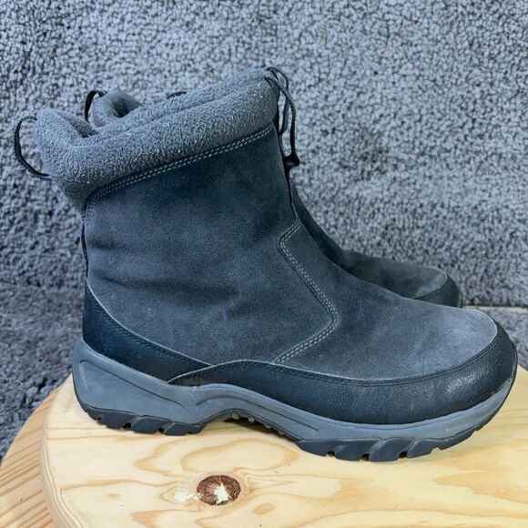 L.L. Bean Storm Chaser Boots Mens Size 10.5 Gray Suede Insulated Fleece Lined main image 4
